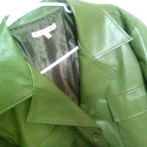 Retro/Vintage style Apple Green trenchcoat